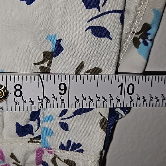 Aeropostale White Floral Comfortable Jean Shorts Size 3/4 - Picture 6 of 7